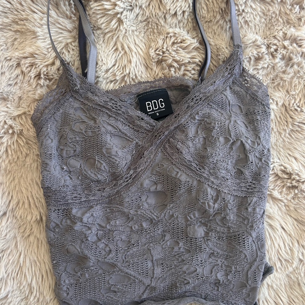 BDG Women's Lace Camisole - Taupe
